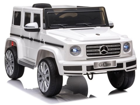Samochód na akumulator Mercedes G500 biały Samochód na akumulator Mercedes G500 biały