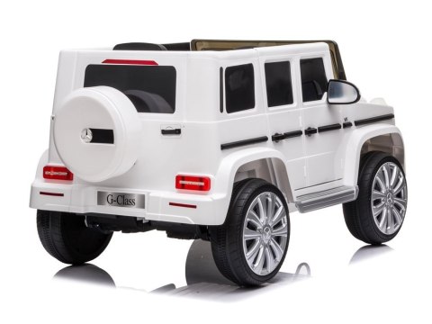 Samochód na akumulator Mercedes G500 biały Samochód na akumulator Mercedes G500 biały