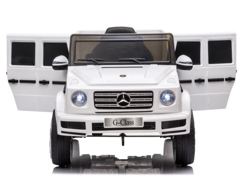 Samochód na akumulator Mercedes G500 biały Samochód na akumulator Mercedes G500 biały