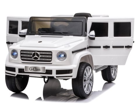 Samochód na akumulator Mercedes G500 biały Samochód na akumulator Mercedes G500 biały