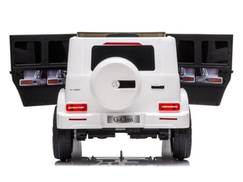 Samochód na akumulator Mercedes G500 biały Samochód na akumulator Mercedes G500 biały