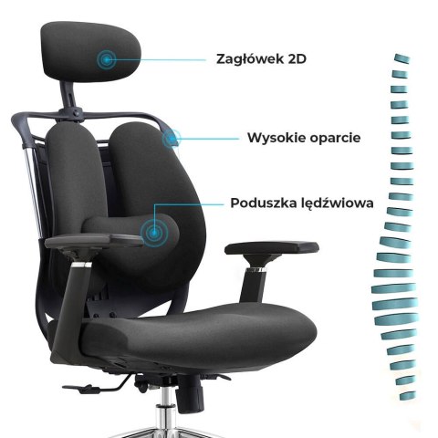 Fotel biurowy ergonomiczny ANGEL Stelio Czarny Fotel biurowy ergonomiczny ANGEL Stelio Czarny