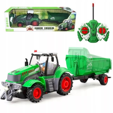TRAKTOR Z PRZYCZEPĄ ZDALNIE STEROWANY AKUMULATOR ŁADOWARKA 9877-14 TRAKTOR Z PRZYCZEPĄ ZDALNIE STEROWANY AKUMULATOR ŁADOWARKA 9877-14