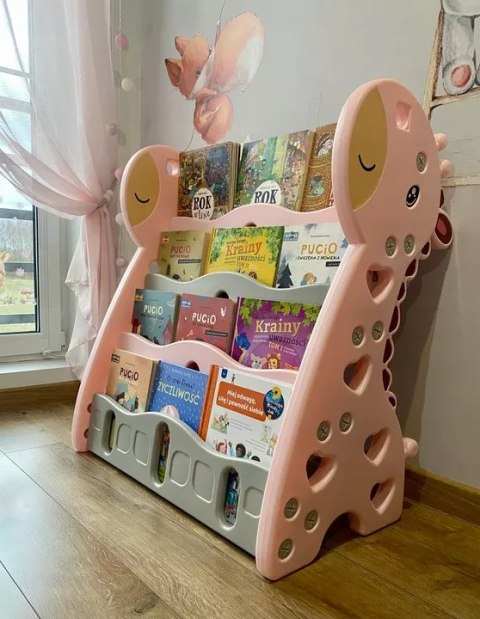 REGAŁ MONTESSORI NA KSIĄŻKI PÓŁKA SZAFKA ORGANIZER POKÓJ DZIECIĘCY ŻYRAFKA RÓŻOWY Z33R REGAŁ MONTESSORI NA KSIĄŻKI PÓŁKA SZAFKA ORGANIZER POKÓJ DZIECIĘCY ŻYRAFKA RÓŻOWY Z33R