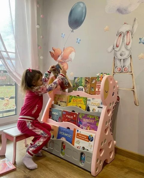 REGAŁ MONTESSORI NA KSIĄŻKI PÓŁKA SZAFKA ORGANIZER POKÓJ DZIECIĘCY ŻYRAFKA RÓŻOWY Z33R REGAŁ MONTESSORI NA KSIĄŻKI PÓŁKA SZAFKA ORGANIZER POKÓJ DZIECIĘCY ŻYRAFKA RÓŻOWY Z33R