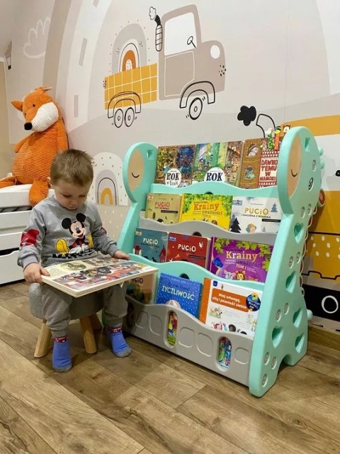 REGAŁ MONTESSORI NA KSIĄŻKI PÓŁKA SZAFKA ORGANIZER POKÓJ DZIECIĘCY ŻYRAFKA ZIELONY Z33 REGAŁ MONTESSORI NA KSIĄŻKI PÓŁKA SZAFKA ORGANIZER POKÓJ DZIECIĘCY ŻYRAFKA ZIELONY Z33