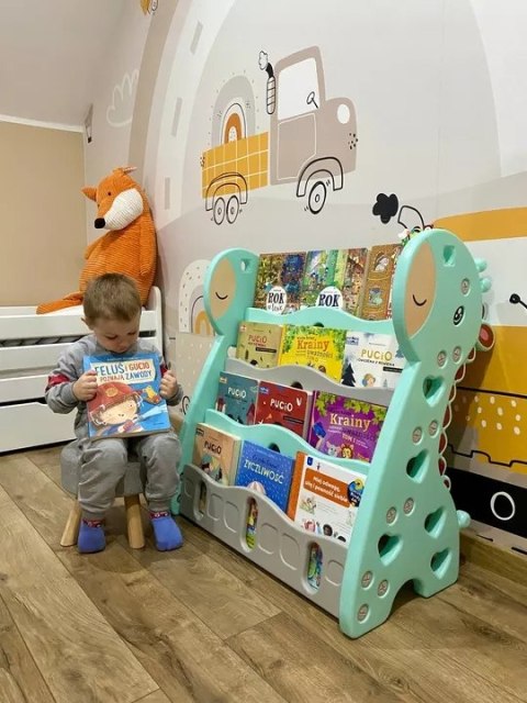 REGAŁ MONTESSORI NA KSIĄŻKI PÓŁKA SZAFKA ORGANIZER POKÓJ DZIECIĘCY ŻYRAFKA ZIELONY Z33 REGAŁ MONTESSORI NA KSIĄŻKI PÓŁKA SZAFKA ORGANIZER POKÓJ DZIECIĘCY ŻYRAFKA ZIELONY Z33