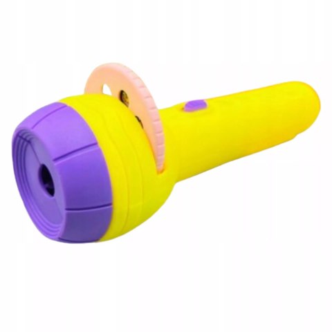 Projektor mini ręczny latarka 2w1 żółty dla dzieci 7606Z Projektor mini ręczny latarka 2w1 żółty dla dzieci 7606Z