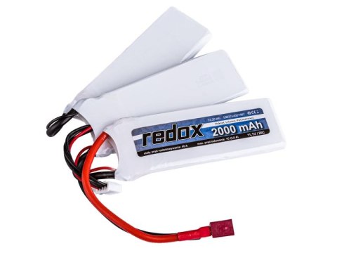 Akumulator Redox ASG 2000 mAh 11,1V 20C (rozdzielony) 1+1+1 Pakiet LiPo Akumulator Redox ASG 2000 mAh 11,1V 20C (rozdzielony) 1+1+1 Pakiet LiPo