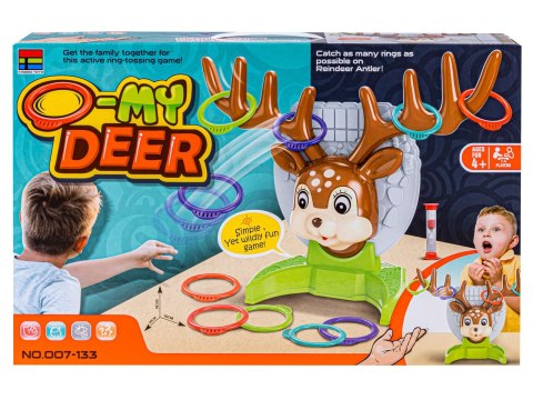 Gra Zręcznościowa Rzucanie Obręczy Ringo, Jelonek + Obręcze, Deer Ring Game Gra Zręcznościowa Rzucanie Obręczy Ringo, Jelonek + Obręcze, Deer Ring Game