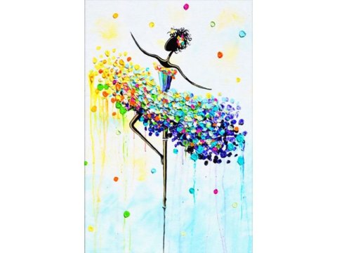 OBRAZ MALOWANIE PO NUMERACH RAMA 40x50cm BALETNICA - KOLOR OBRAZ MALOWANIE PO NUMERACH RAMA 40x50cm BALETNICA - KOLOR