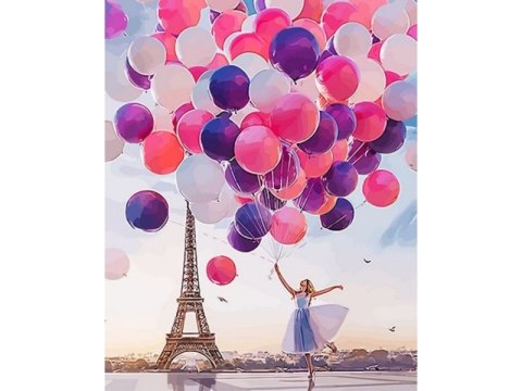 OBRAZ MALOWANIE PO NUMERACH RAMA 40x50cm BALONOWY BUKIET OBRAZ MALOWANIE PO NUMERACH RAMA 40x50cm BALONOWY BUKIET