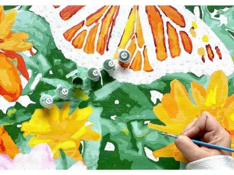 OBRAZ MALOWANIE PO NUMERACH RAMA 40x50cm JELEŃ - KWIECISTE POROŻE OBRAZ MALOWANIE PO NUMERACH RAMA 40x50cm JELEŃ - KWIECISTE POROŻE