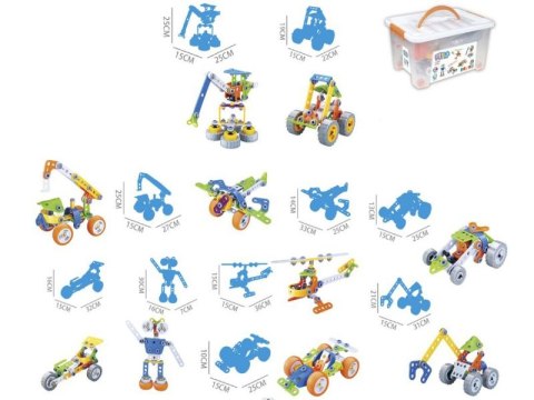 Klocki Elastyczne, Konstrukcyjne 167 El. Samochód, Auto, Helikopter, Samolot, Robot Do Rozkręcania I Skręcania 10w1 Klocki Elastyczne, Konstrukcyjne 167 El. Samochód, Auto, Helikopter, Samolot, Robot Do Rozkręcania I Skręcania 10w1
