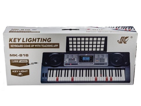 Keyboard Organy 61 Klawiszy Zasilacz MK-816 Z Funkcją Nauki Gry Przecena 5 Keyboard Organy 61 Klawiszy Zasilacz MK-816 Z Funkcją Nauki Gry Przecena 5