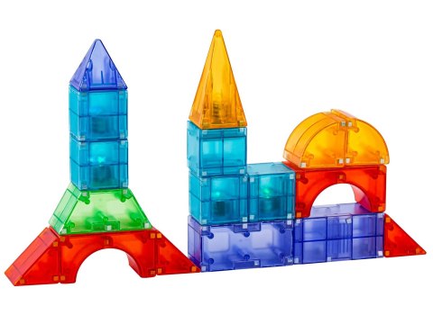 Klocki Magnetyczne, Konstrukcyjne, Świecące Elementy, Figury 3D 64 El. Klocki Magnetyczne, Konstrukcyjne, Świecące Elementy, Figury 3D 64 El.