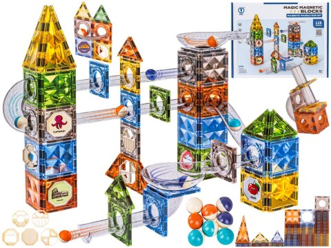 Klocki Magnetyczne Konstrukcyjne TOR KULKOWY 128 El. Kulodrom Klocki Magnetyczne Konstrukcyjne TOR KULKOWY 128 El. Kulodrom