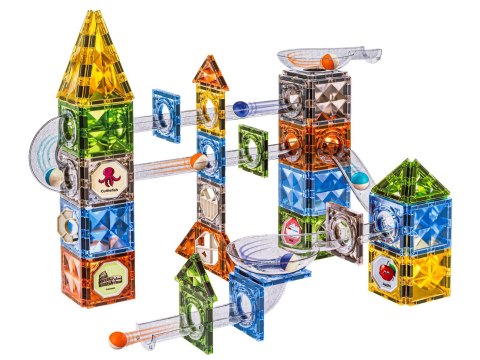 Klocki Magnetyczne Konstrukcyjne TOR KULKOWY 128 El. Kulodrom Klocki Magnetyczne Konstrukcyjne TOR KULKOWY 128 El. Kulodrom