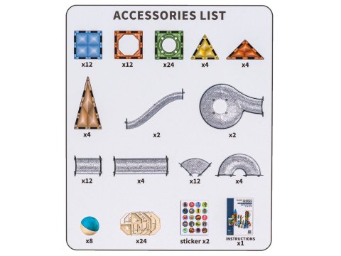 Klocki Magnetyczne Konstrukcyjne TOR KULKOWY 128 El. Kulodrom Klocki Magnetyczne Konstrukcyjne TOR KULKOWY 128 El. Kulodrom