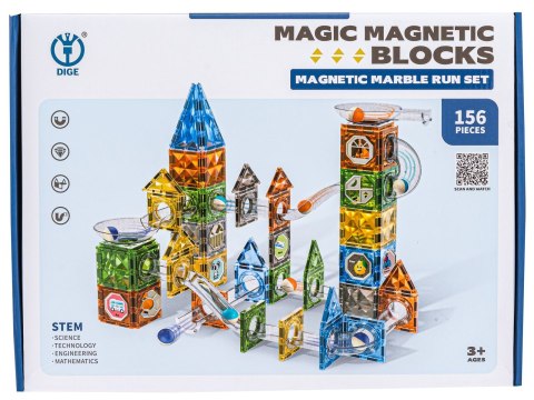 Klocki Magnetyczne Konstrukcyjne TOR KULKOWY 156 El. Kulodrom Klocki Magnetyczne Konstrukcyjne TOR KULKOWY 156 El. Kulodrom