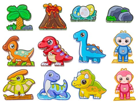 Konstrukcyjne Klocki Magnetyczne Świecące Elementy PARK DINOZAURÓW 124 El. Konstrukcyjne Klocki Magnetyczne Świecące Elementy PARK DINOZAURÓW 124 El.