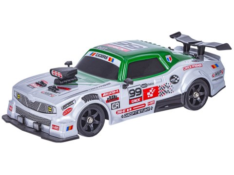 DUŻY Samochód Do Driftu Auto RC Drift 1:16 2,4 GHz PARA DYM Srebrny Dodge 4WD LED DUŻY Samochód Do Driftu Auto RC Drift 1:16 2,4 GHz PARA DYM Srebrny Dodge 4WD LED