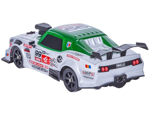 DUŻY Samochód Do Driftu Auto RC Drift 1:16 2,4 GHz PARA DYM Srebrny Dodge 4WD LED DUŻY Samochód Do Driftu Auto RC Drift 1:16 2,4 GHz PARA DYM Srebrny Dodge 4WD LED