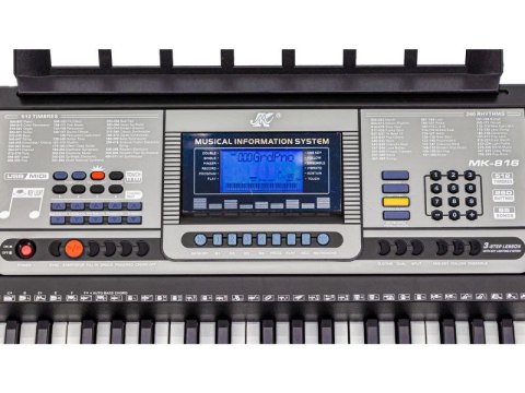 Keyboard Organy 61 Klawiszy Zasilacz MK-816 Z Funkcją Nauki Gry Przecena 12 Keyboard Organy 61 Klawiszy Zasilacz MK-816 Z Funkcją Nauki Gry Przecena 12