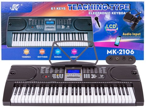 Keyboard Organy 61 Klawiszy Zasilacz Mikrofon MK-2106 Przecena 4 Keyboard Organy 61 Klawiszy Zasilacz Mikrofon MK-2106 Przecena 4