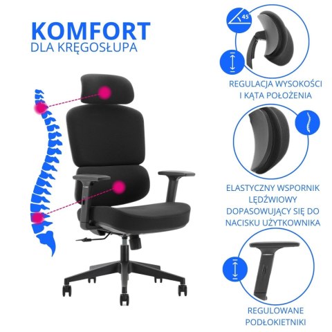 Fotel ergonomiczny ANGEL biurowy obrotowy Regulo Fotel ergonomiczny ANGEL biurowy obrotowy Regulo