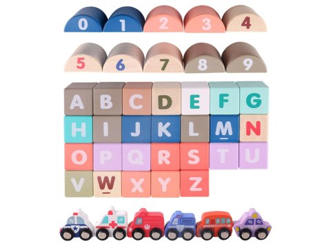 Zestaw Drewnianych Klocków Miasto Litery Puzzle 115 Sztuk Zestaw Drewnianych Klocków Miasto Litery Puzzle 115 Sztuk