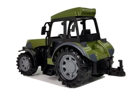 Zielony Traktor z Przyczepą Belami Drewna Zdalnie Sterowany 2.4G Zielony Traktor z Przyczepą Belami Drewna Zdalnie Sterowany 2.4G