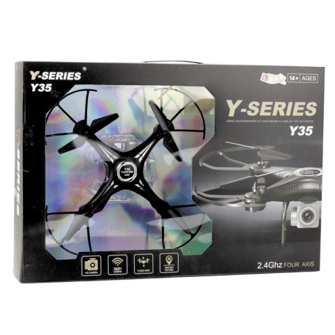 Dron Y-35 Zdalnie Sterowany Lekki Żyroskop Obrót 360° Czarny Dron Y-35 Zdalnie Sterowany Lekki Żyroskop Obrót 360° Czarny