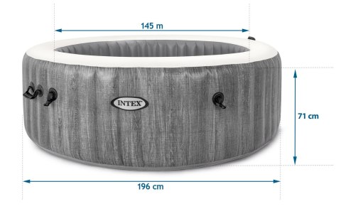 Nadmuchiwane jacuzzi hydromasaż 4 os. 196x71 cm WIFI akcesoria premium INTEX 28440