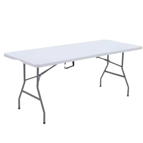 Stół Składany Z Blokadą Cateringowy Bankietowy Stolik Biały 180 x 74 cm Stół Składany Z Blokadą Cateringowy Bankietowy Stolik Biały 180 x 74 cm