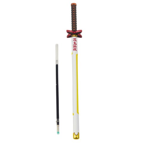 Długopis Miecz Katana Anime Metalowy Czarny Tusz Wymienny Wkład Biało-Żółty Długopis Miecz Katana Anime Metalowy Czarny Tusz Wymienny Wkład Biało-Żółty