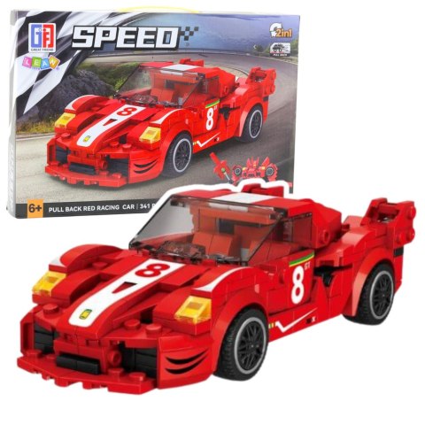 Klocki Konstrukcyjne Auto Robot 2w1 Czerwony Napęd 341 el. Klocki Konstrukcyjne Auto Robot 2w1 Czerwony Napęd 341 el.