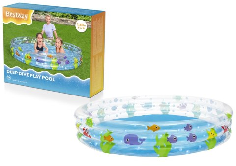 Dmuchany Basen Morski Świat 183 x 33 cm Bestway 51005 Dmuchany Basen Morski Świat 183 x 33 cm Bestway 51005
