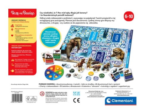 Gra planszowa Quiz Dinozaury i Prehistoria Epoka Lodowcowa Uczę się Bawiąc Język Polski Clementoni 50804 Gra planszowa Quiz Dinozaury i Prehistoria Epoka Lodowcowa Uczę się Bawiąc Język Polski Clementoni 50804