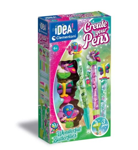 Idea Art Zestaw Mini Fabryka Długopisów Motylki Clementoni 18169  Idea Art Zestaw Mini Fabryka Długopisów Motylki Clementoni 18169