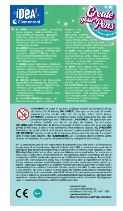 Idea Art Zestaw Mini Fabryka Długopisów Motylki Clementoni 18169  Idea Art Zestaw Mini Fabryka Długopisów Motylki Clementoni 18169