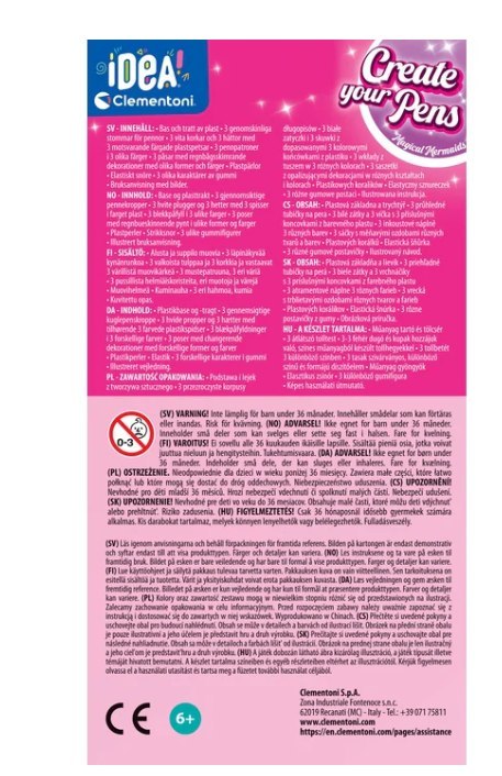 Idea Art Zestaw Mini Fabryka Długopisów Syrenki Clementoni 18159 Idea Art Zestaw Mini Fabryka Długopisów Syrenki Clementoni 18159