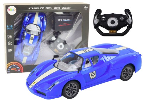 Auto Sportowe Zdalnie Sterowane Na Pilota 1:16 R/C Niebieskie Auto Sportowe Zdalnie Sterowane Na Pilota 1:16 R/C Niebieskie