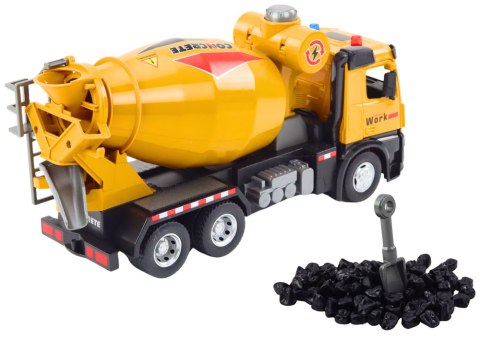 Ciężarówka Betoniarka Żółta Napęd Frykcyjny Światło i Dźwięk Ciężarówka Betoniarka Żółta Napęd Frykcyjny Światło i Dźwięk